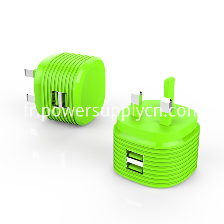 UK plug 5V2.4A double chargeur de téléphone USB UK plug 5V2.4A dual USB phone charger